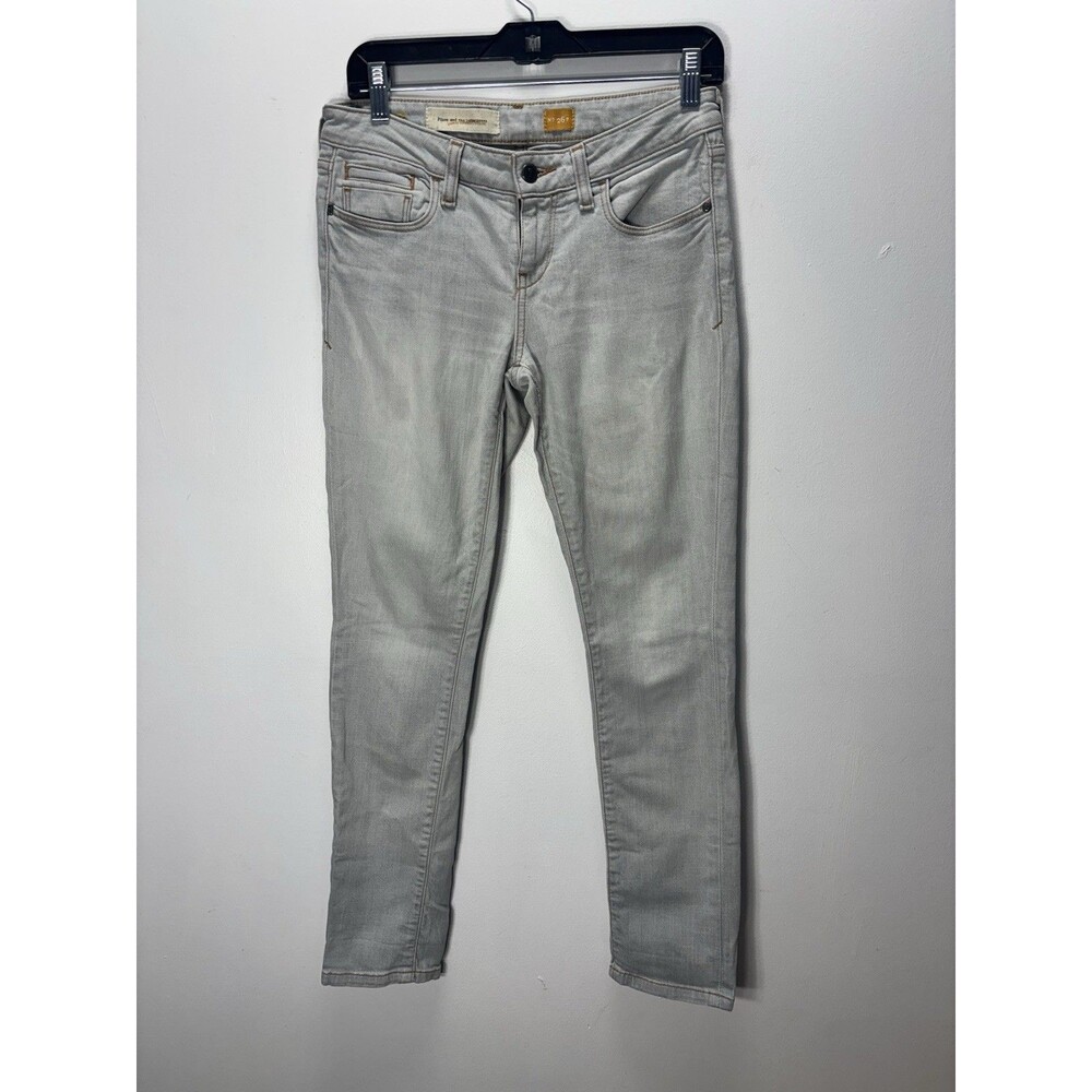 Pilcro and the Letterpress Stet Fit Light Gray Denim Jeans 26 Straight Leg
